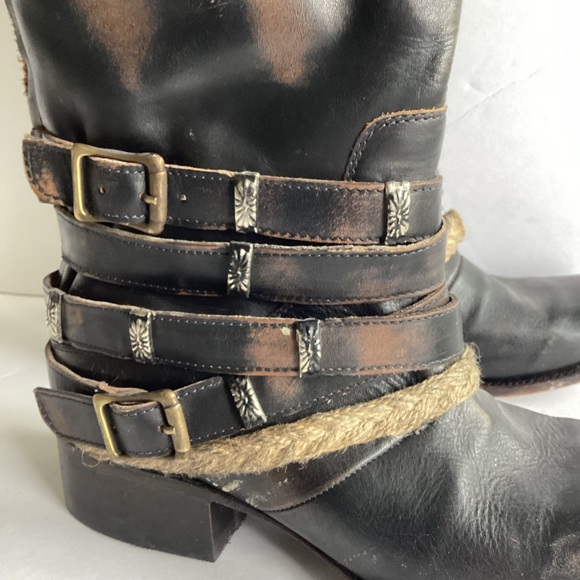 Freebird By Steven Drove Boots Womens Size 9 Brown Leather Cowgirl Festival - Picture 5 of 14